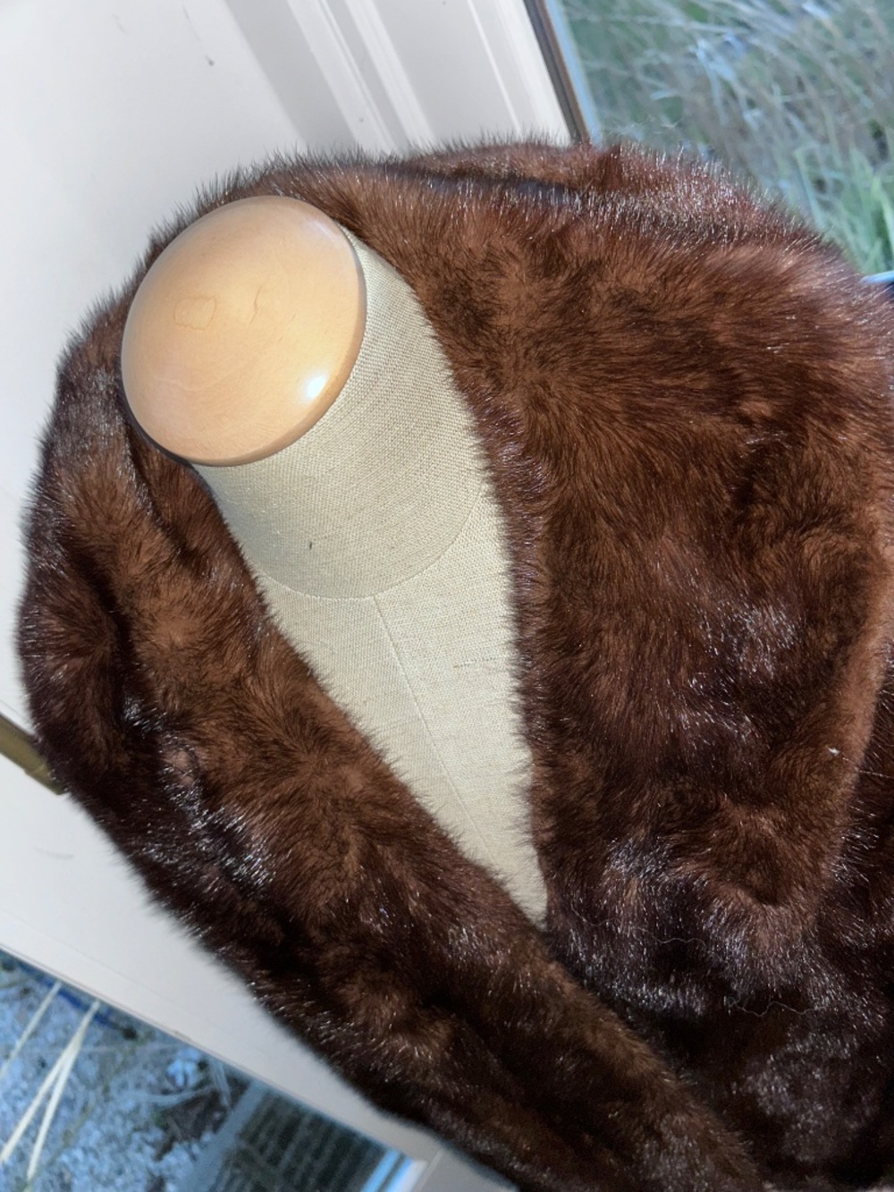 Advance Furs Vintage brown mink fur stole wrap shrug capelet - Picture 5 of 5